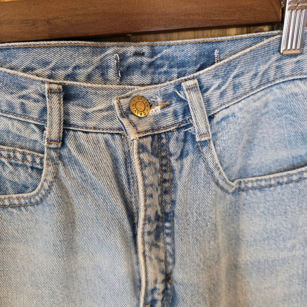 Calvin Klein Jeans Women 10 Light Blue Excellent Vintage High Waist Mom Tapered - Picture 3 of 9